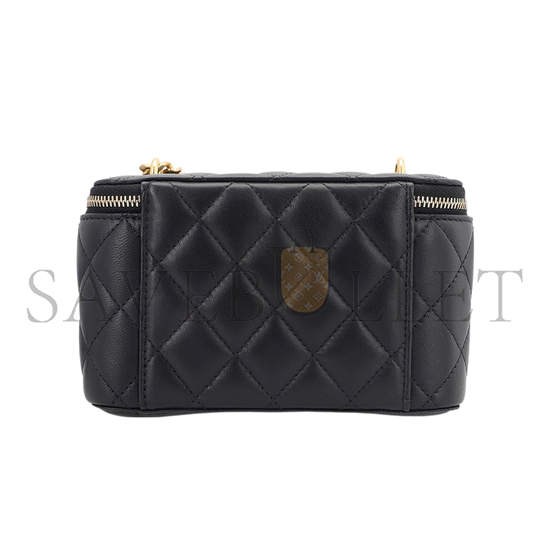 CHANEL 23S CAMELLIA VANITY CASE WITH CHAIN AP3301 (16*9*8cm)